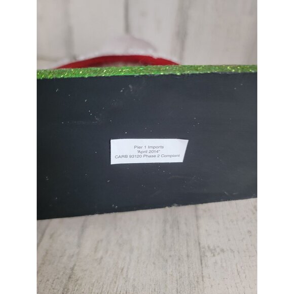 Pier 1 Import AS IS Bobble Santa Claus gift glitter metal - Picture 10 of 10